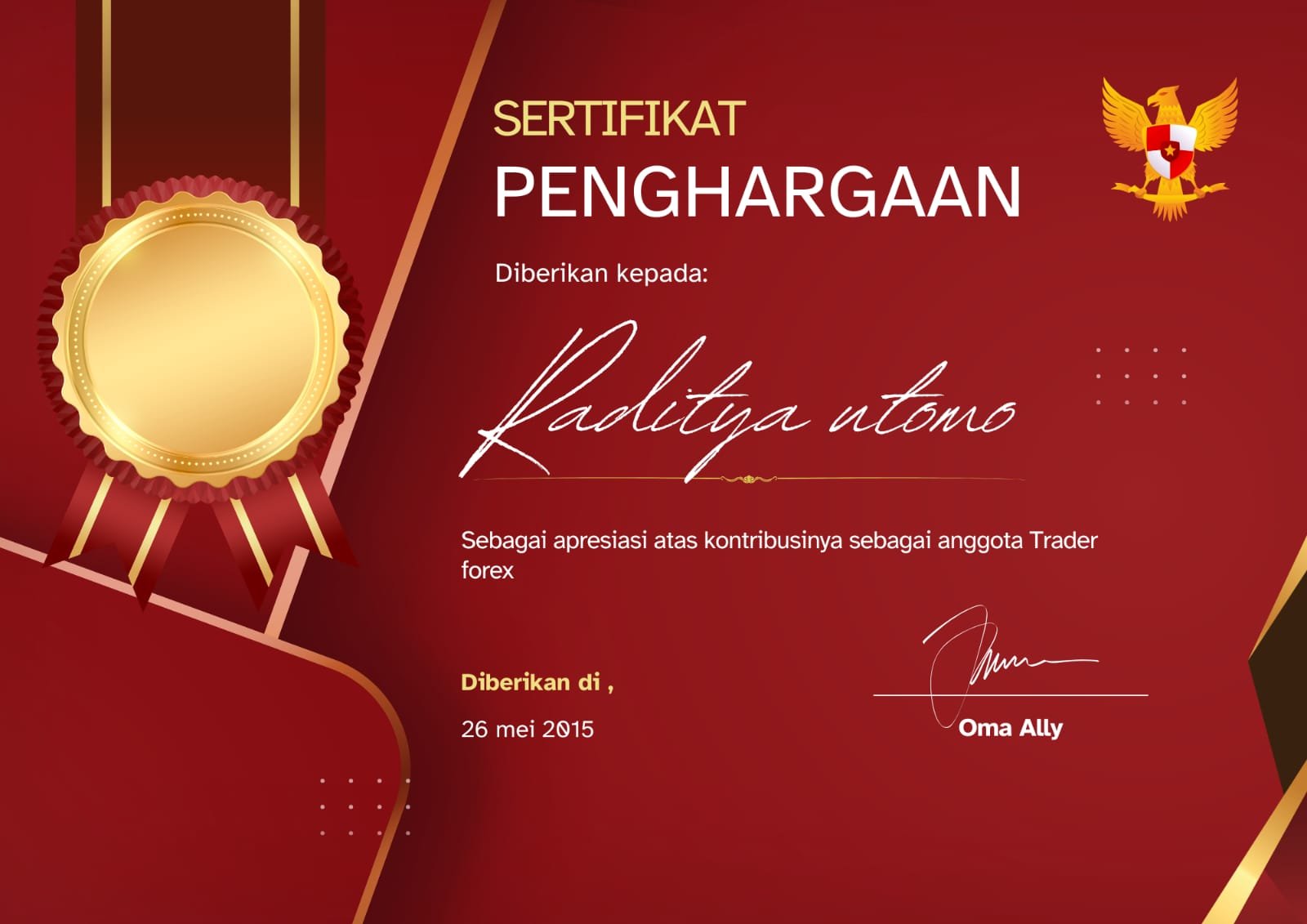 Lisensi Master Trader Internasional SGT